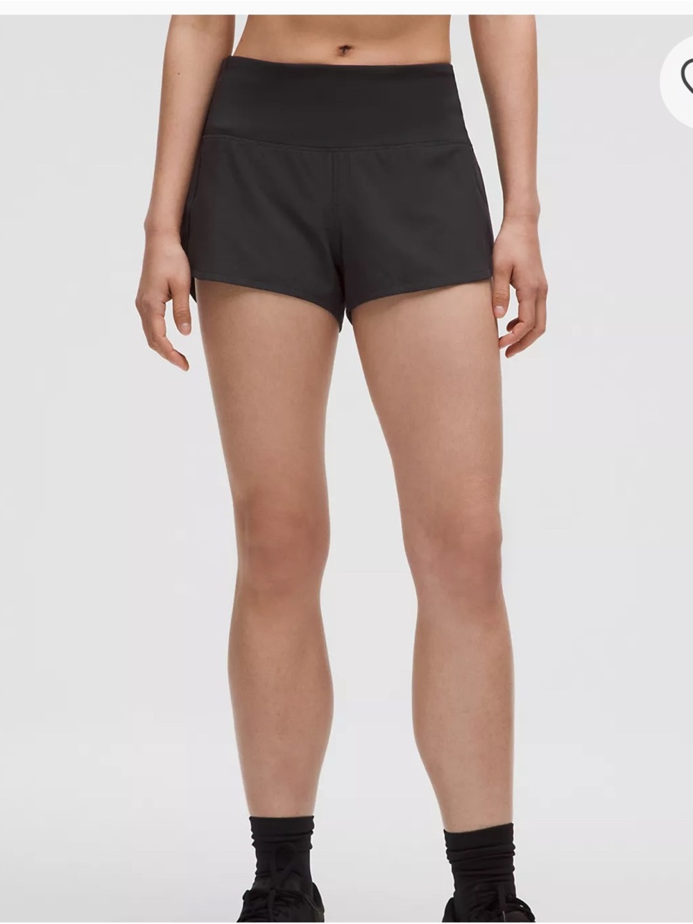 lululemon athletica speed up high rise Black Running Shorts nwt!! 2.5”
